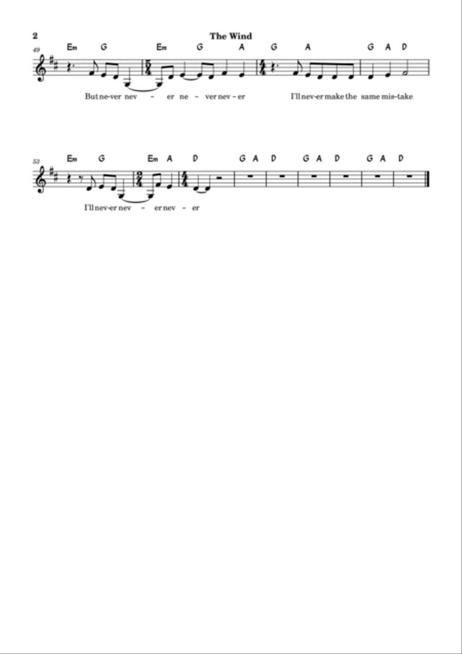 The Wind Classical Guitar scores gallery preview page 2