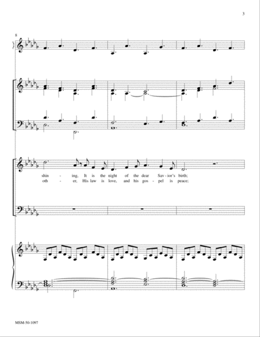 O Holy Night Choir scores gallery preview page 3