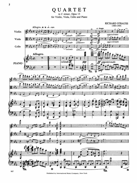 Quartet In C Minor, Opus 13