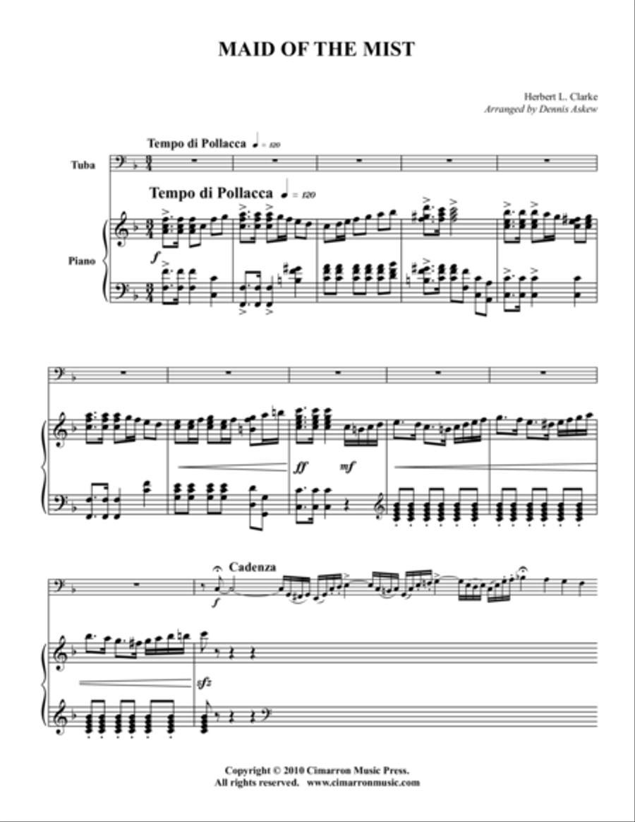 Maid of the Mist Maid of the Mist Tuba scores gallery preview page 1