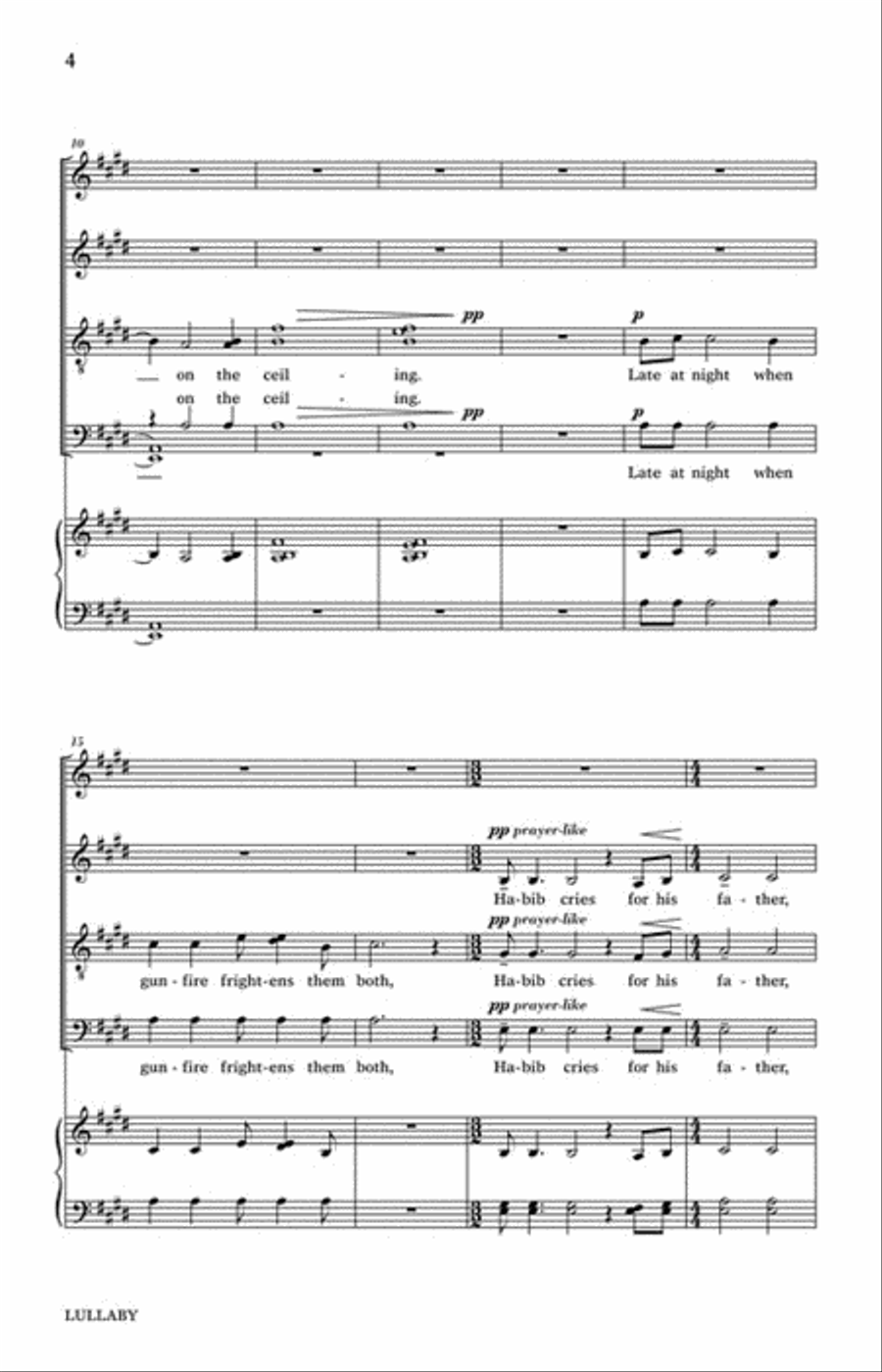 Lullaby Lullaby 4-Part scores gallery preview page 3