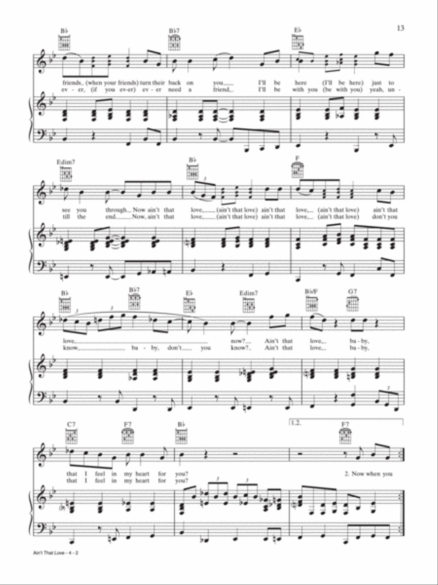 Ain't That Love Piano, Vocal, Guitar scores gallery preview page 2