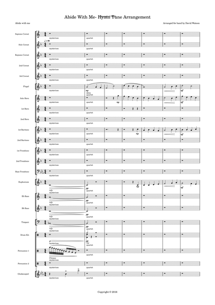 Abide With Me- Arrangement for Brass Band image number null