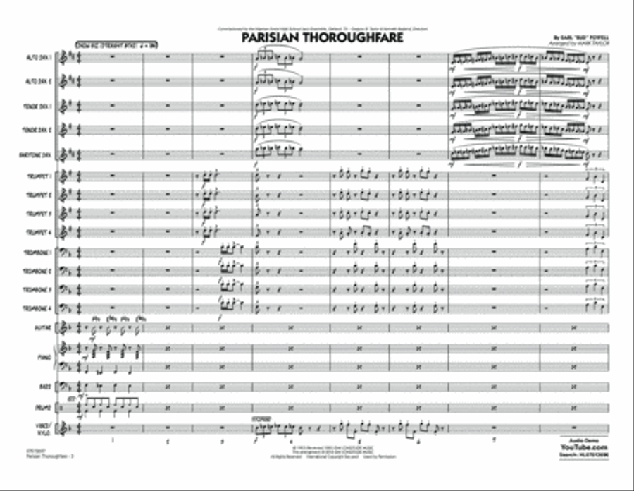 Parisian Thoroughfare - Conductor Score (Full Score) Jazz Ensemble scores gallery preview page 2