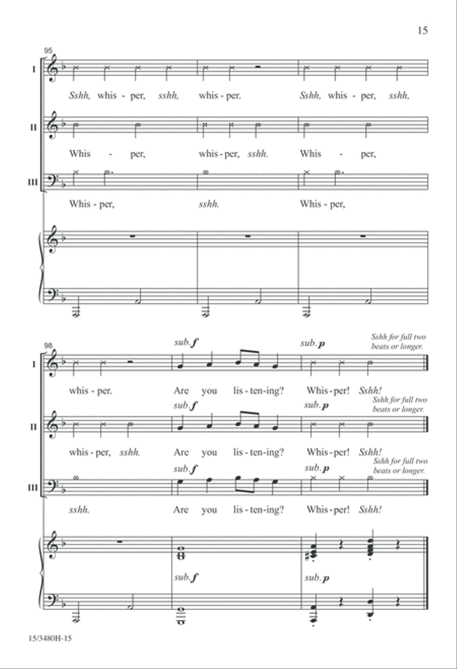 Whisper! 3-Part scores gallery preview page 15