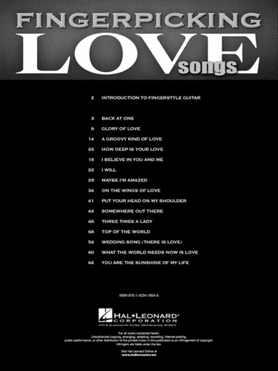 Fingerpicking Love Songs Fingerpicking Guitar scores gallery preview page 2