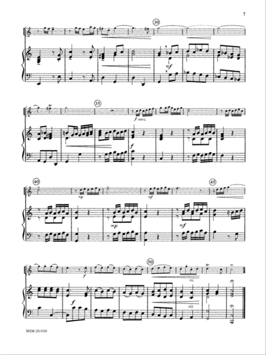 Allegretto (from a Sonata) Piano scores gallery preview page 2