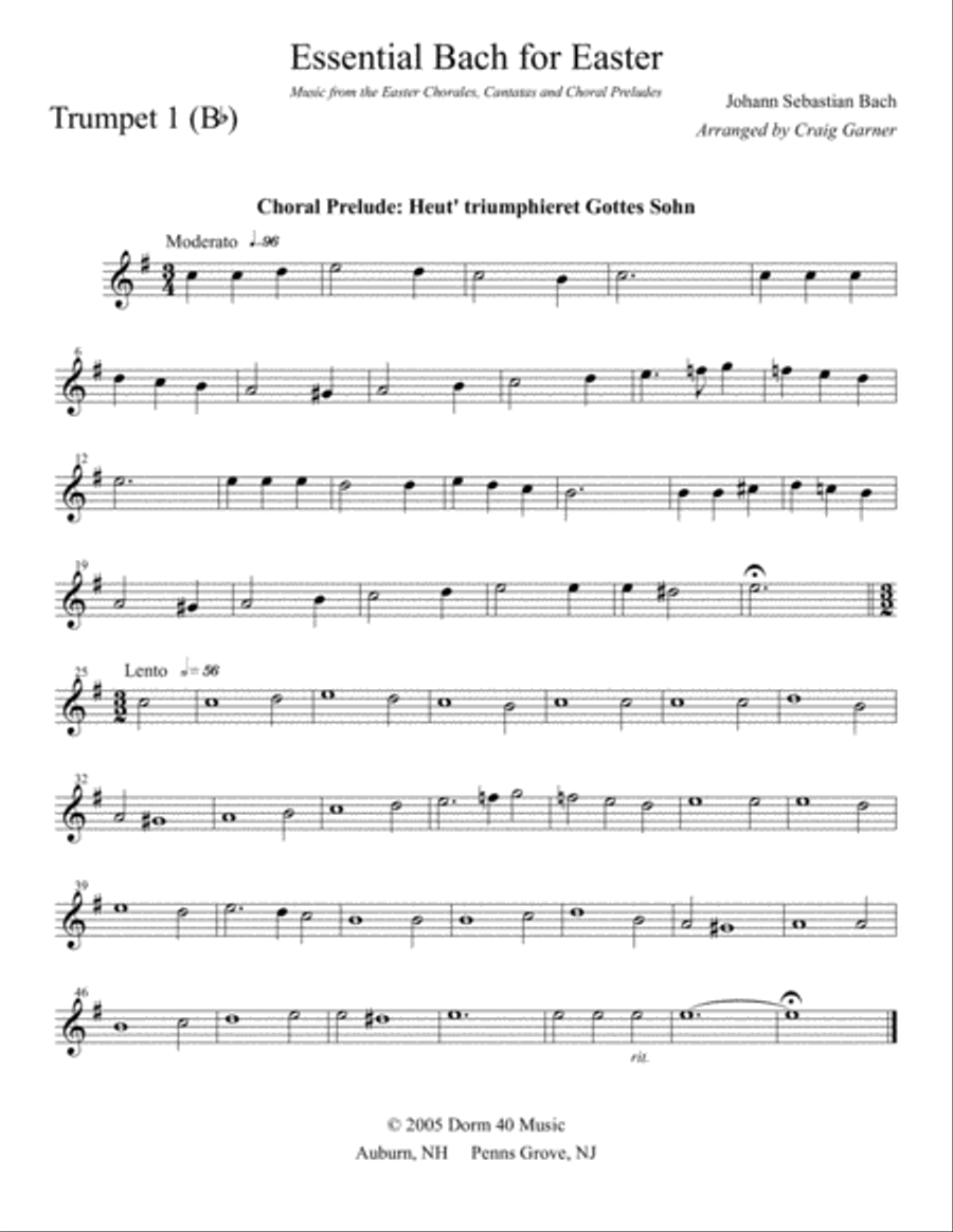 Essential Bach for Easter Brass Ensemble scores gallery preview page 6