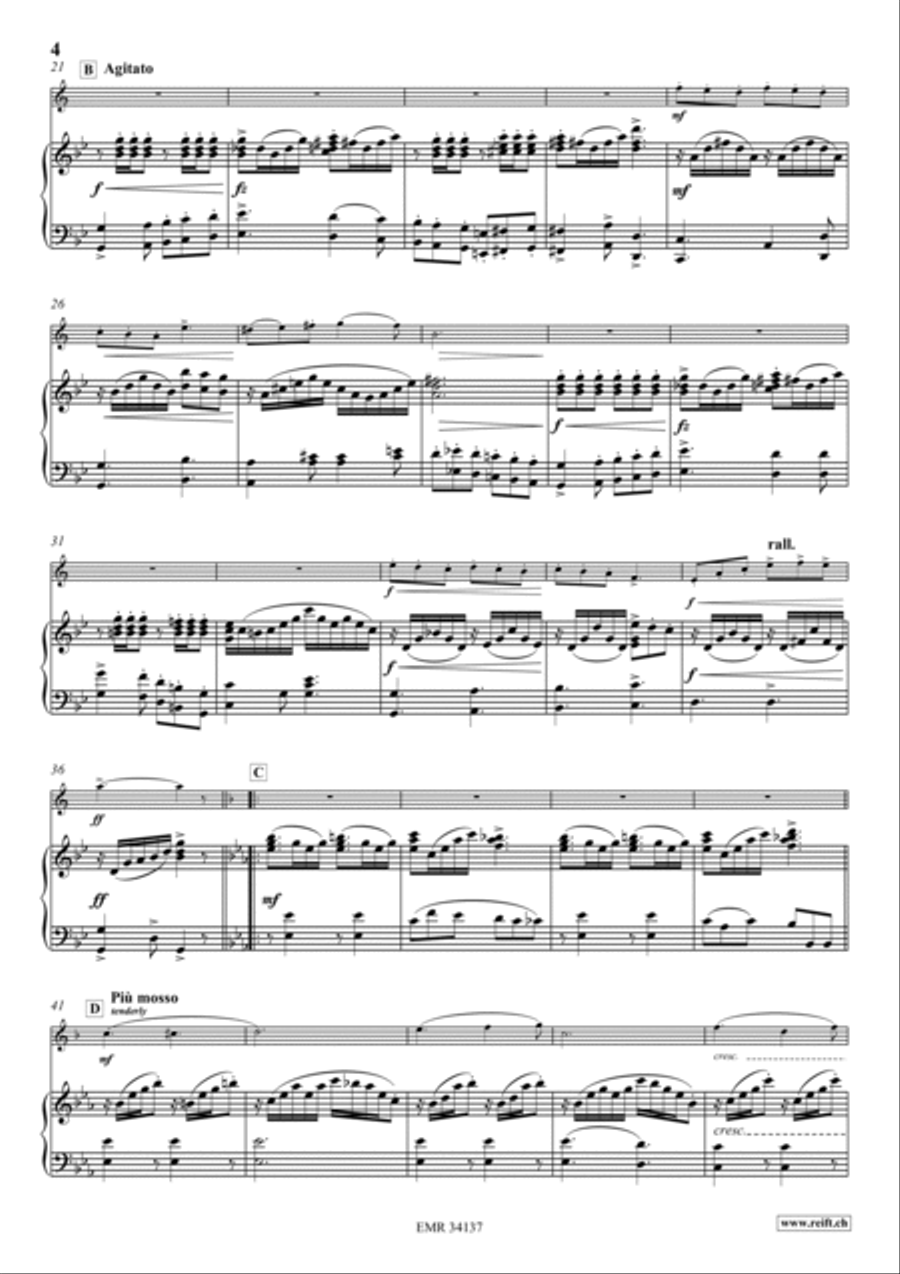 Hebe Lullaby Tenor Saxophone scores gallery preview page 4