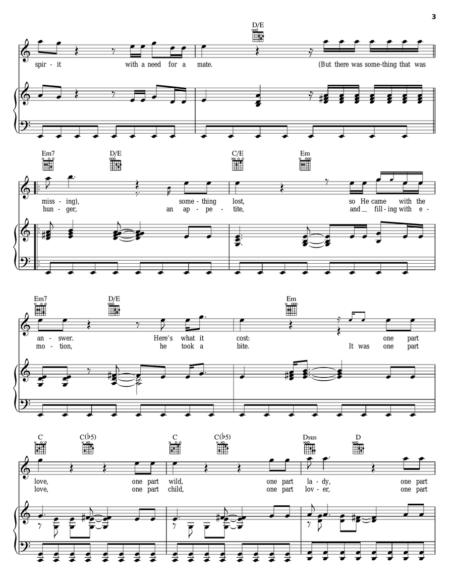 Women Piano, Vocal, Guitar scores gallery preview page 3