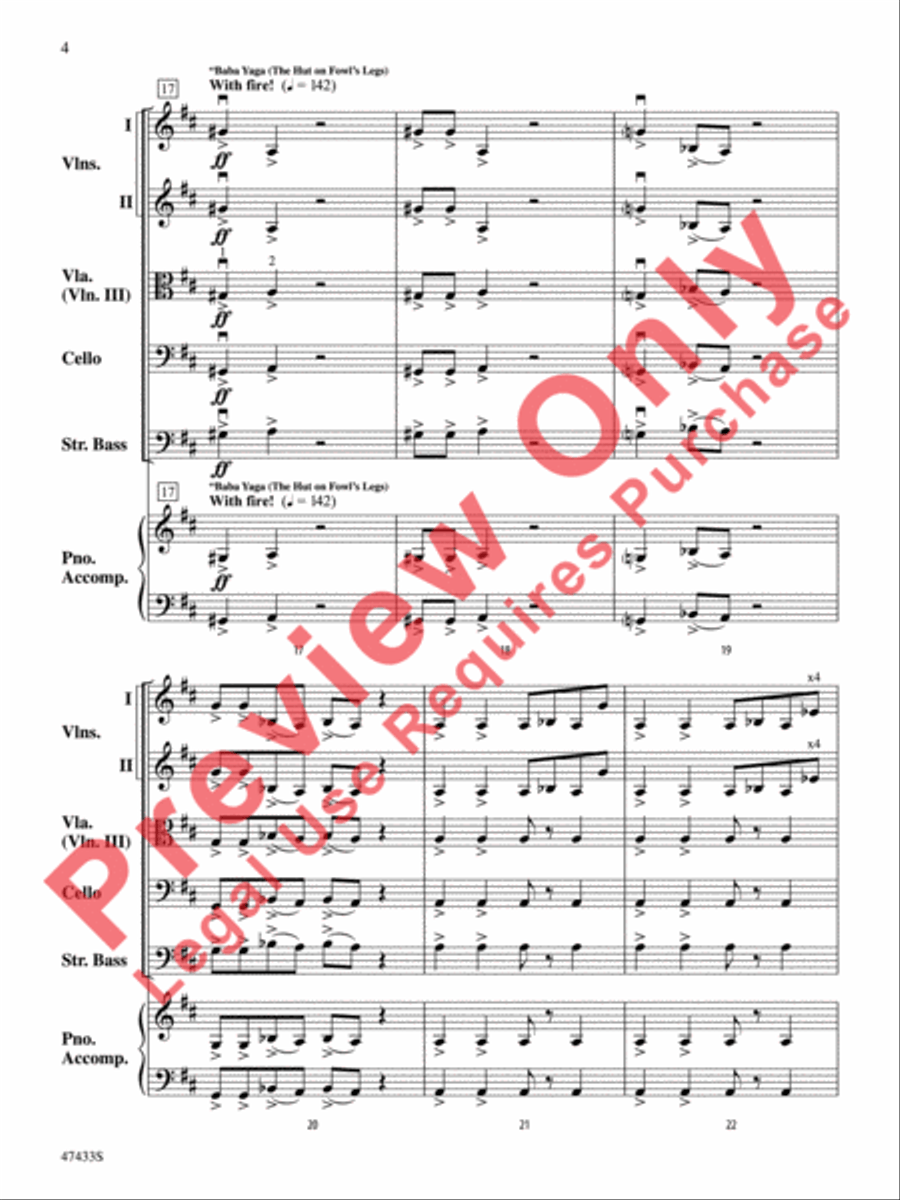 Themes from Pictures at an Exhibition String Orchestra scores gallery preview page 5