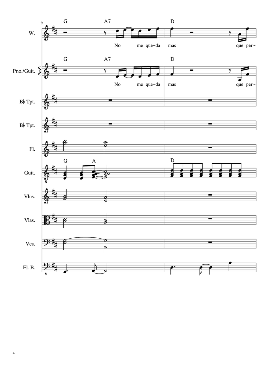 No Me Queda Mas Piano, Vocal scores gallery preview page 4