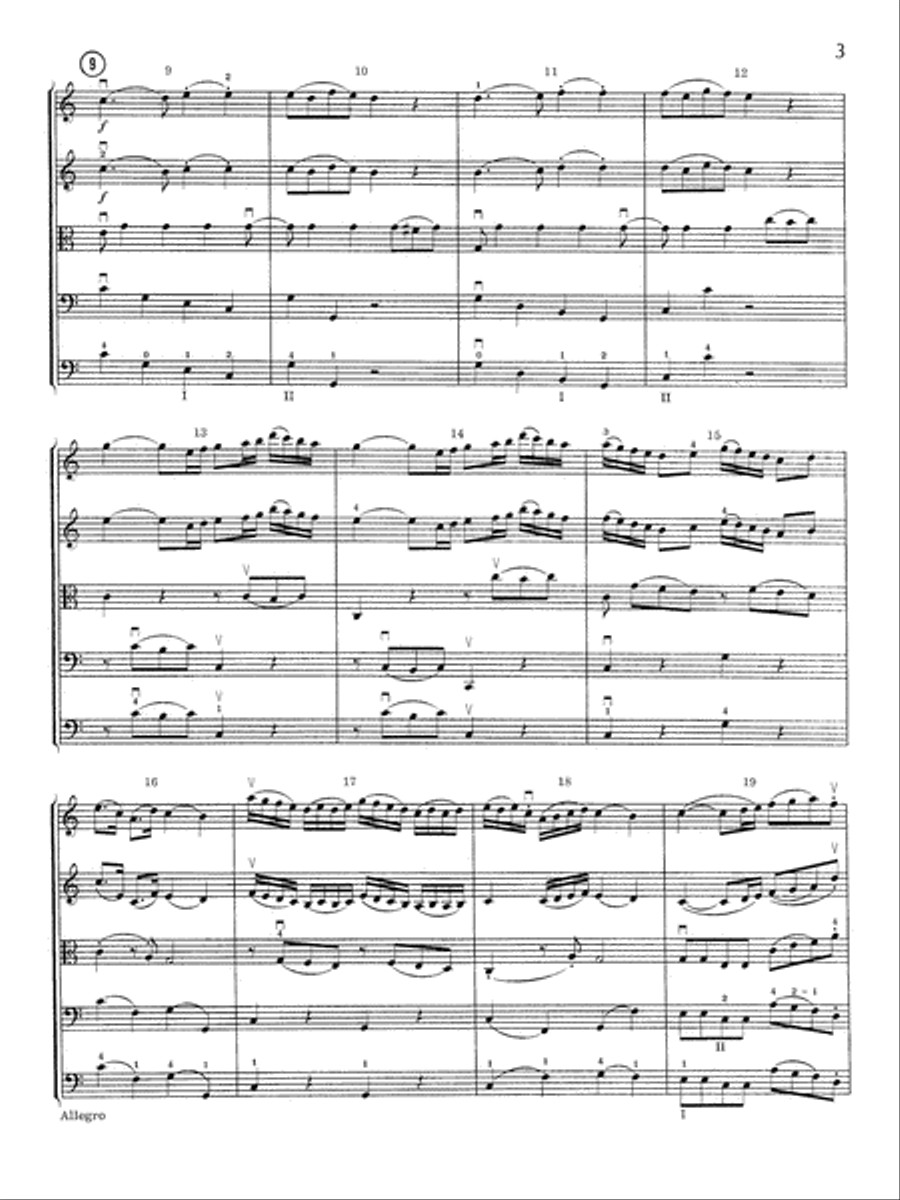 Allegro in C Major: Score String Orchestra scores gallery preview page 3