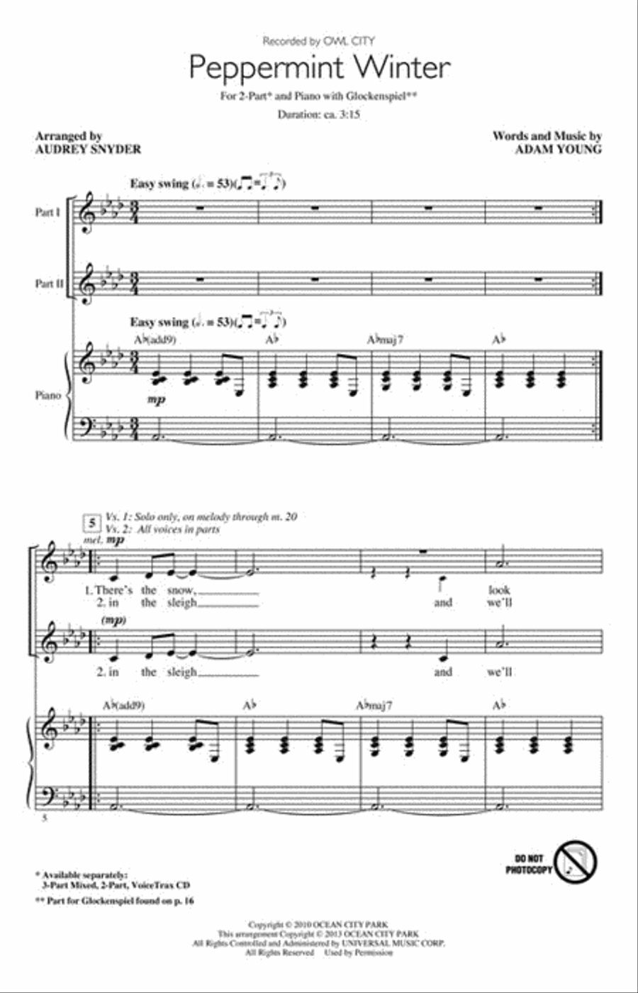 Peppermint Winter 2-Part scores gallery preview page 2