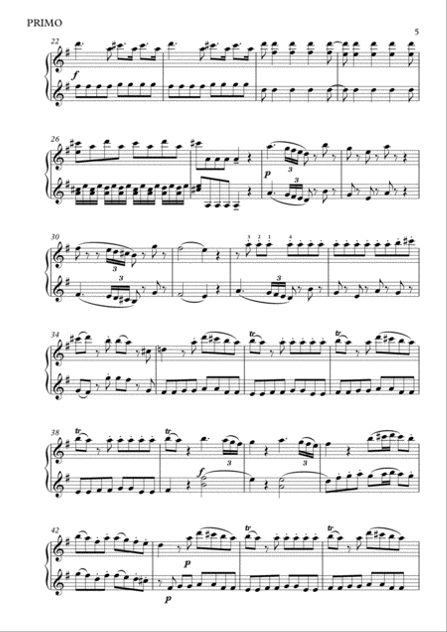 Eine Kleine Nachtmusik (Allegro) Piano scores gallery preview page 5