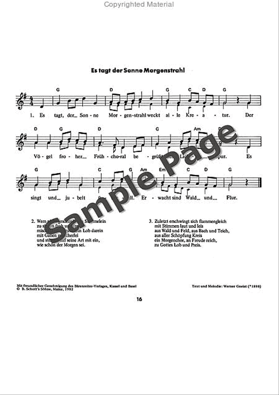 Es tonen die Lieder Recorder scores gallery preview page 17