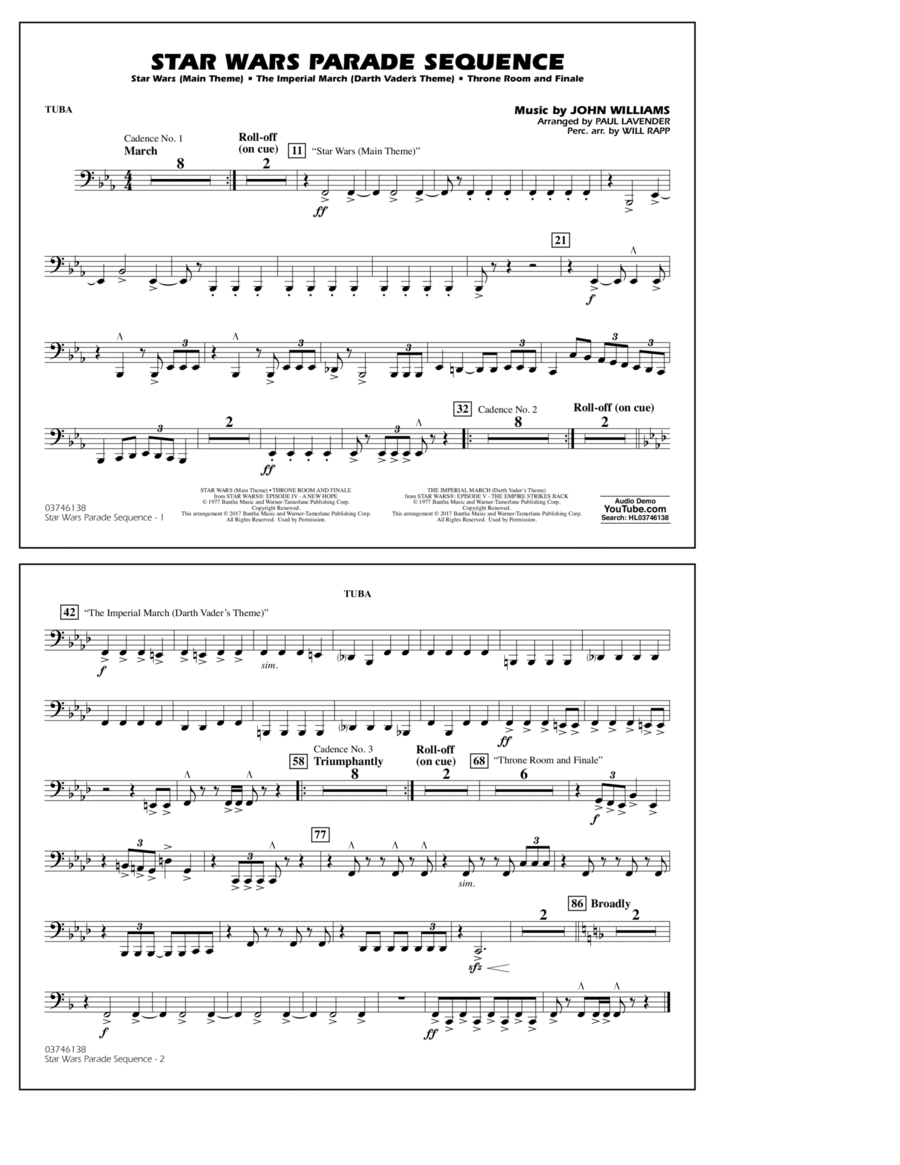 Star Wars Parade Sequence - Tuba Tuba scores gallery preview page 1