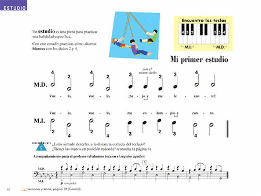 Técnica e Interpretación – Libro Dos de Dos – Nivel Elemental 1 Piano Method scores gallery preview page 4