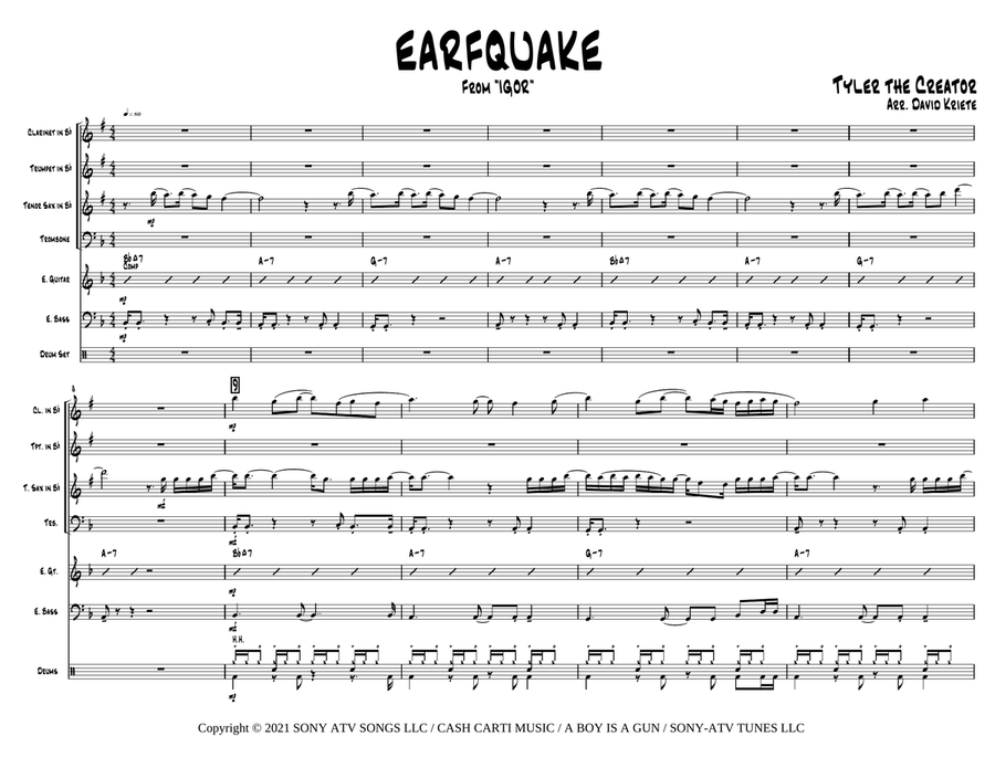 Earfquake Jazz Ensemble scores gallery preview page 1