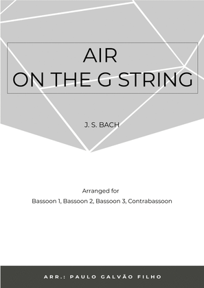 Book cover for AIR ON THE G STRING - BASSOON QUARTET