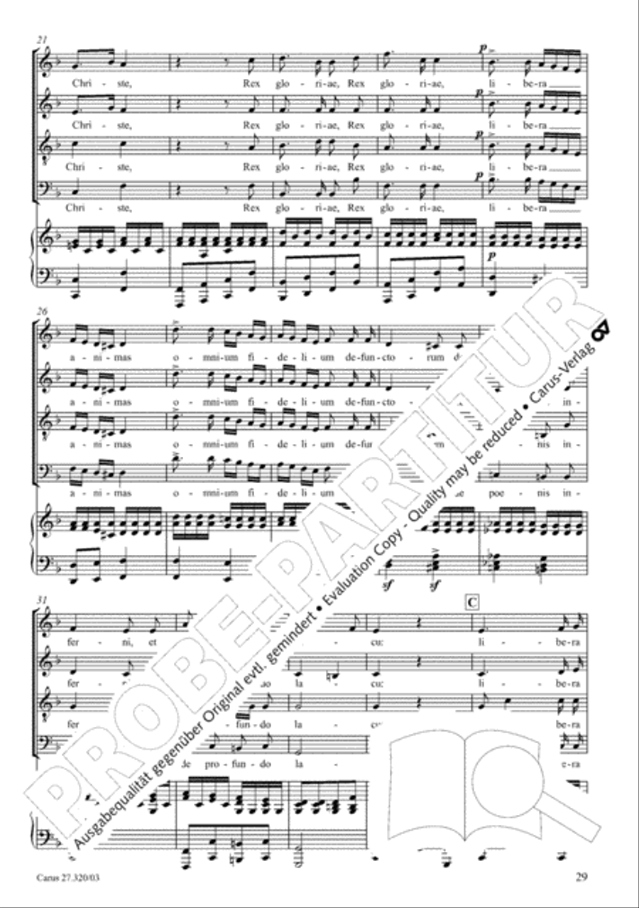 Requiem in D minor 4-Part scores gallery preview page 30