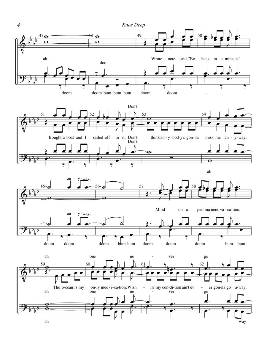 Knee Deep TTBB scores gallery preview page 4