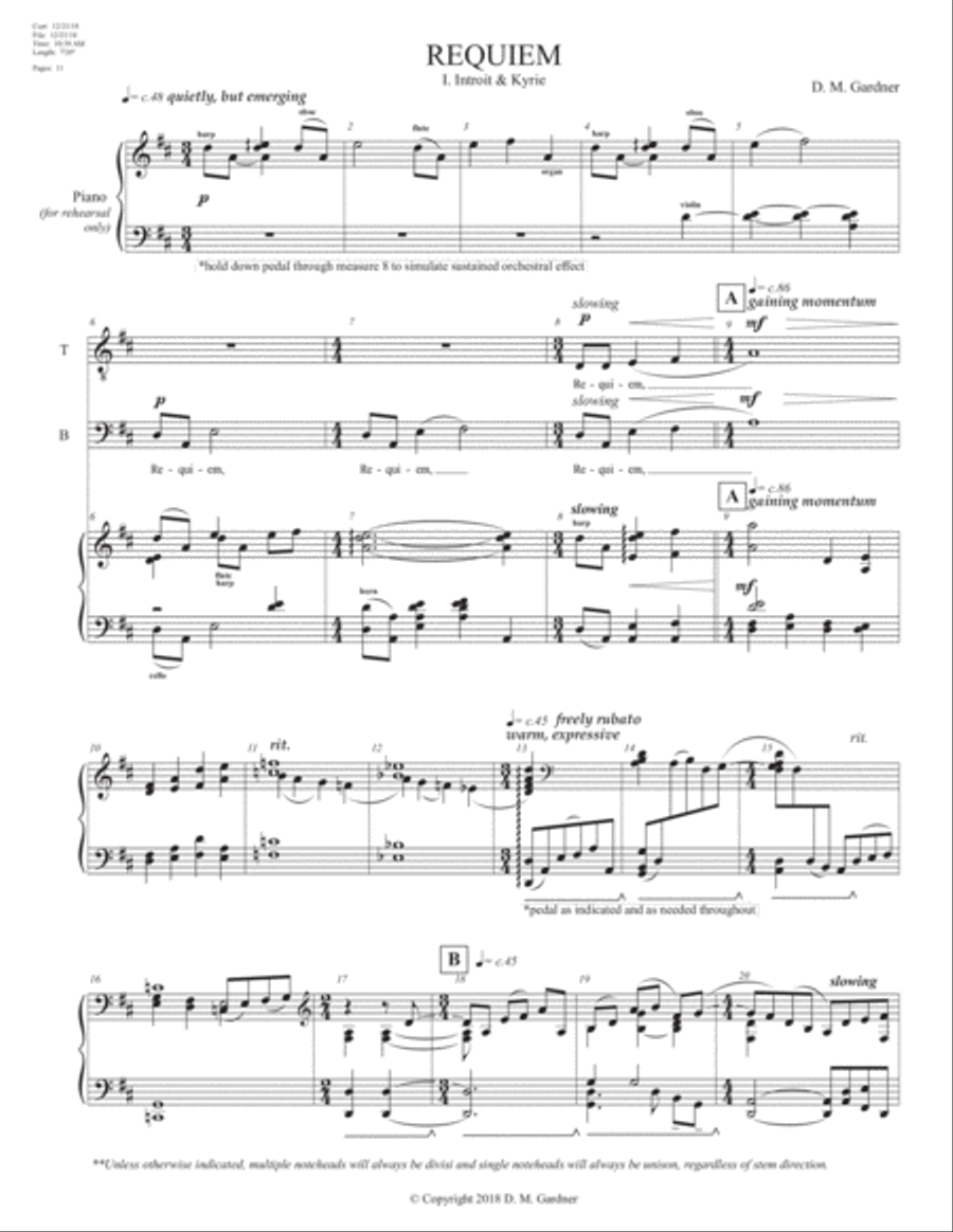 Requiem - The Promise of Eternity (CHORAL SCORE) 4-Part scores gallery preview page 5