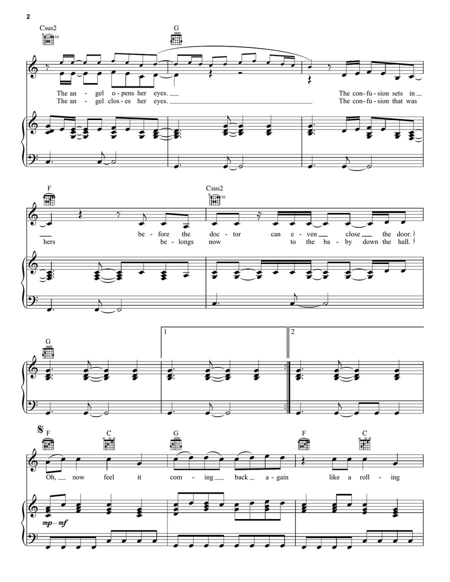 Lightning Crashes Acoustic Guitar scores gallery preview page 2