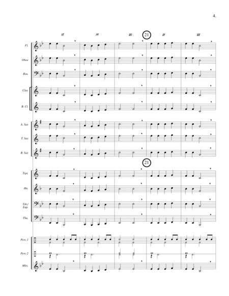 JOY TO THE KING (beginner band - super easy - score, parts & license to copy - winter concert) image number null