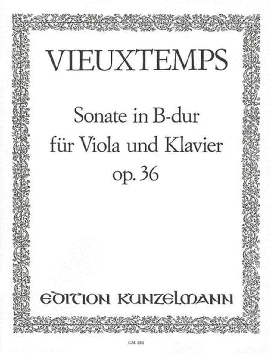 Vieutemps - Sonata B Flat Major Op 36 Viola/Piano