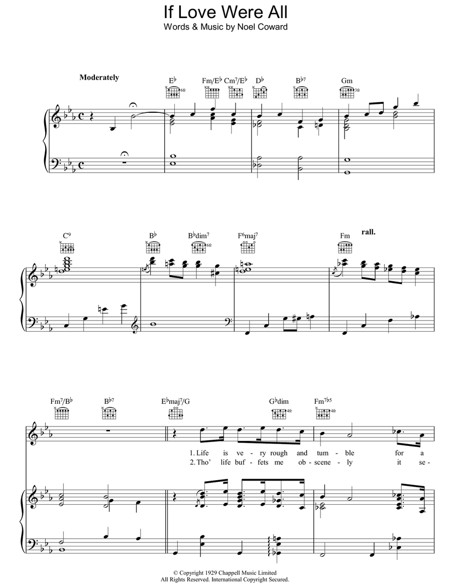 If Love Were All Guitar scores gallery preview page 1