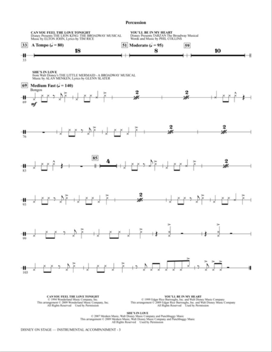 Disney On Stage (Medley) - Percussion Choir scores gallery preview page 3