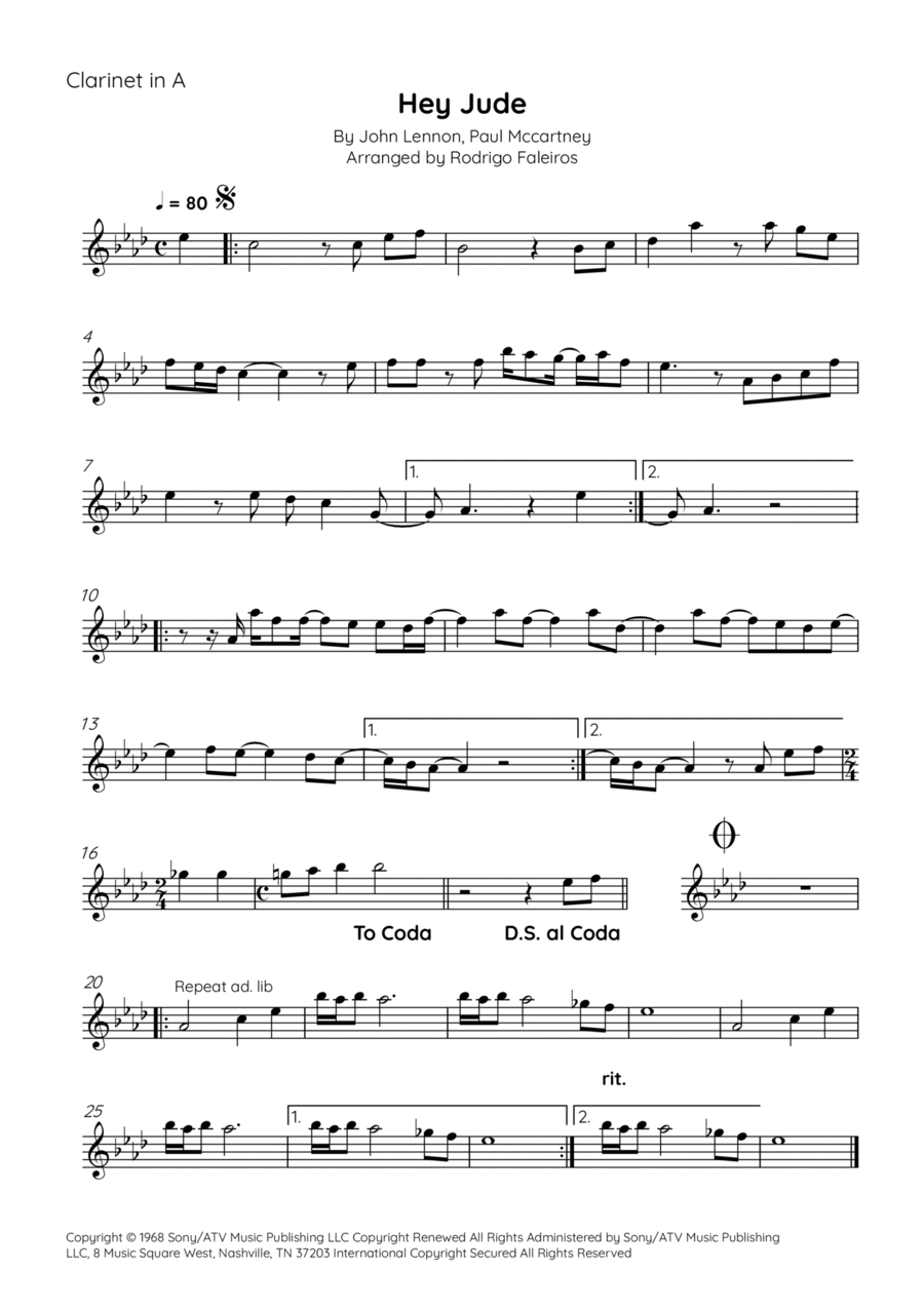 Hey Jude Chamber Music scores gallery preview page 1