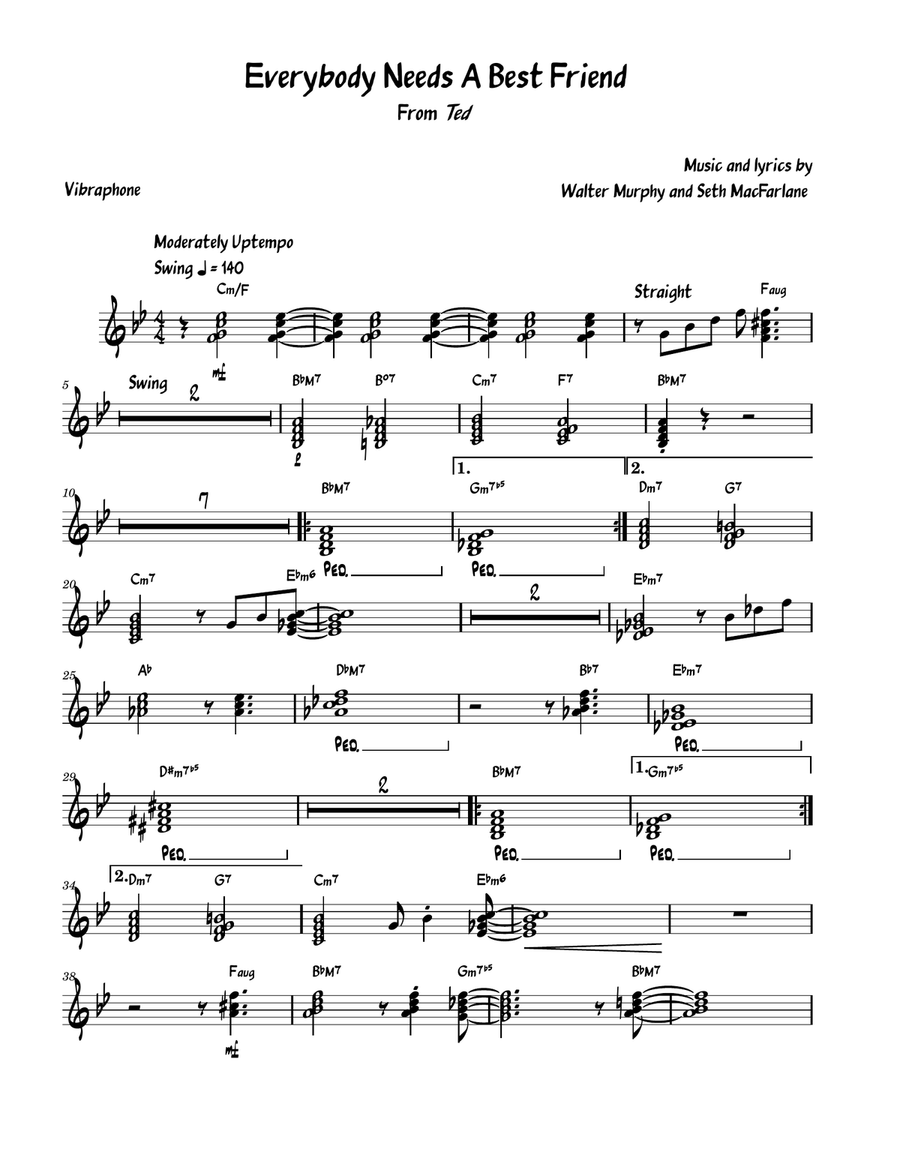 Everybody Needs A Best Friend Vibraphone scores gallery preview page 1