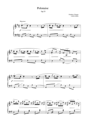 Chopin - Polonaise in A flat major, Op. 53 (Easy piano arrangement)