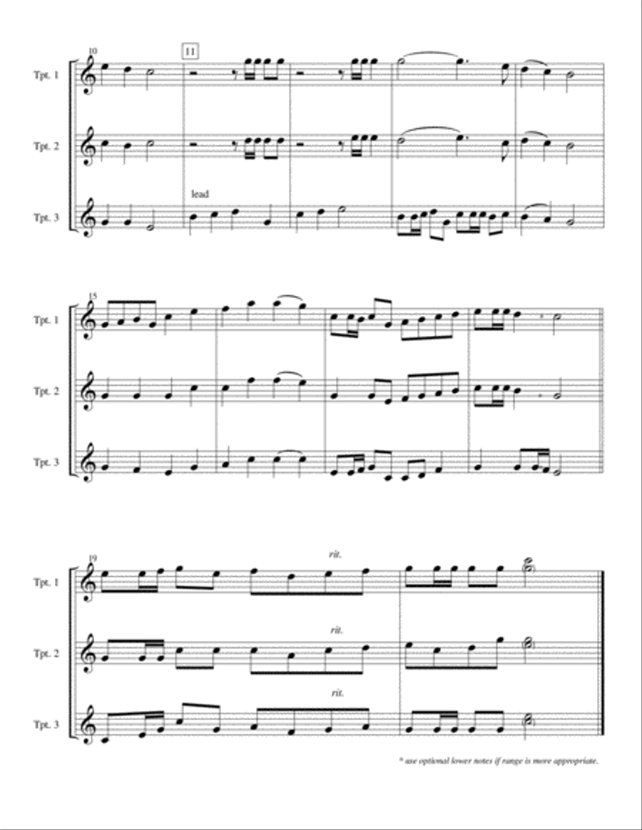 Easter Fanfare - Christ the Lord is Risen Today! Brass Ensemble scores gallery preview page 2