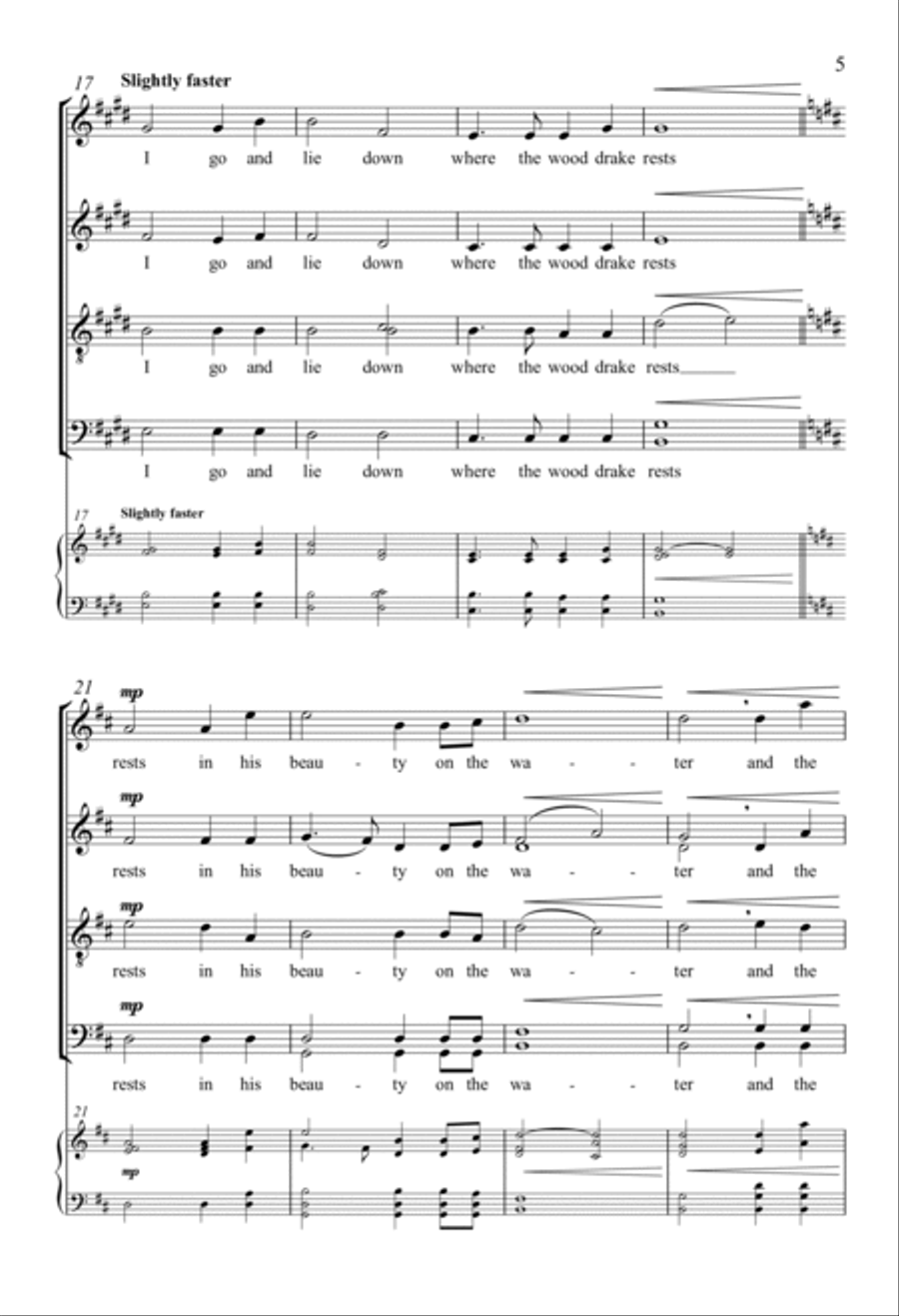 The Peace of Wild Things 4-Part scores gallery preview page 4