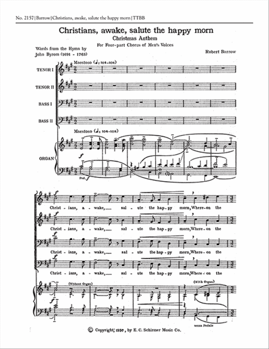 Christians Awake TTBB scores gallery preview page 1
