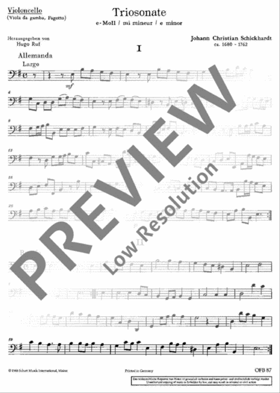 Trio Sonata E minor Alto Recorder scores gallery preview page 14