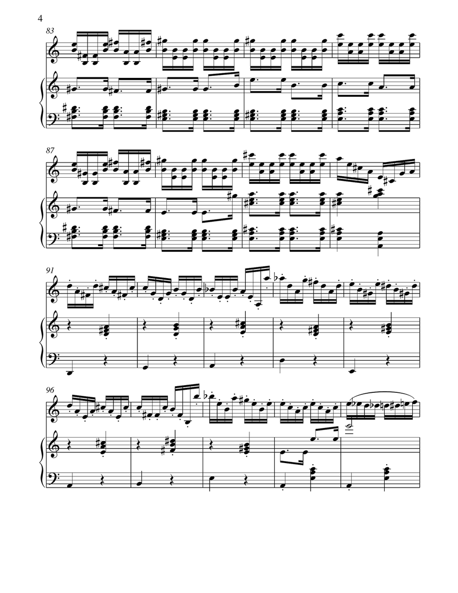 Tarantella for Solo Violin and Piano Violin Solo scores gallery preview page 4