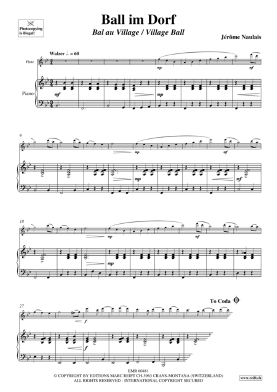 Ball im Dorf Ball im Dorf Flute Solo scores gallery preview page 5