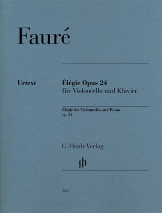 Book cover for Faure - Elegie Op 24 Cello & Piano