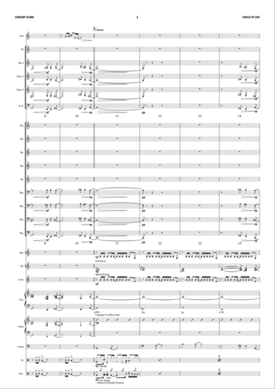 Circle Of Life Jazz Ensemble scores gallery preview page 2