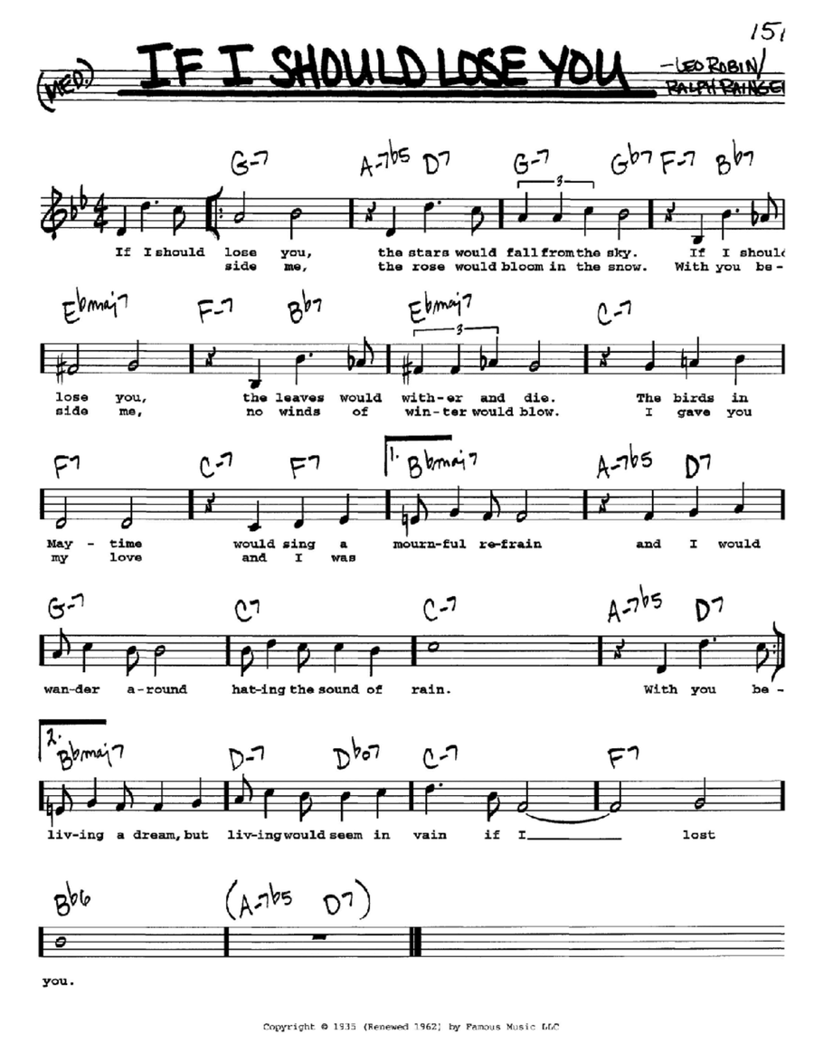 If I Should Lose You Voice scores gallery preview page 1