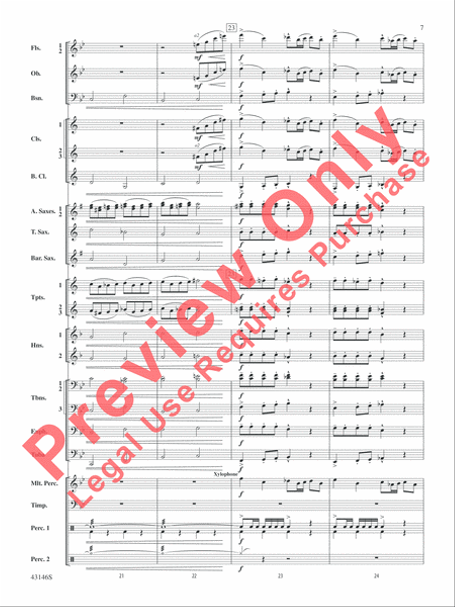Fantasy on a Burgundian Carol Concert Band scores gallery preview page 8