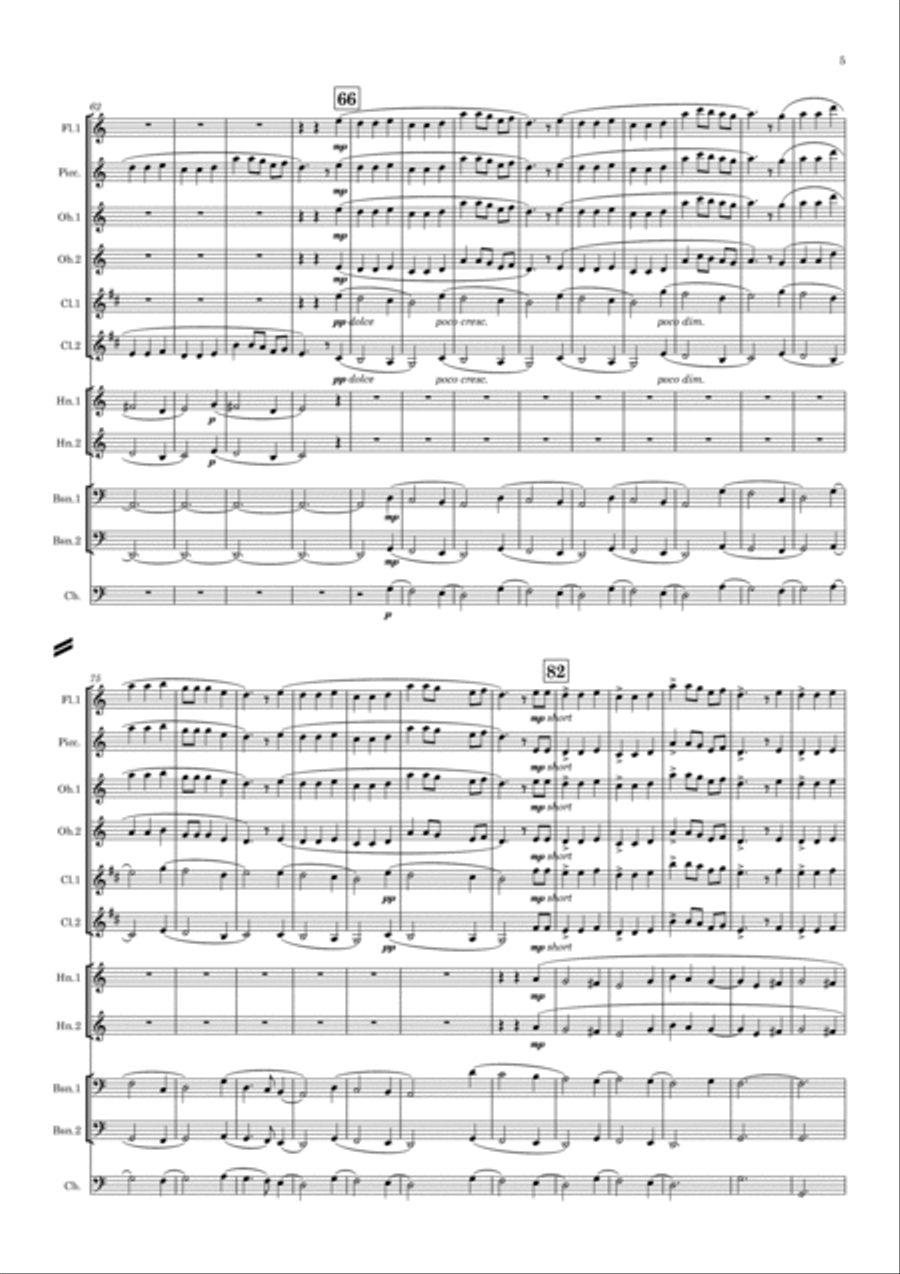 The Lost Lady Found Woodwind Quintet scores gallery preview page 6
