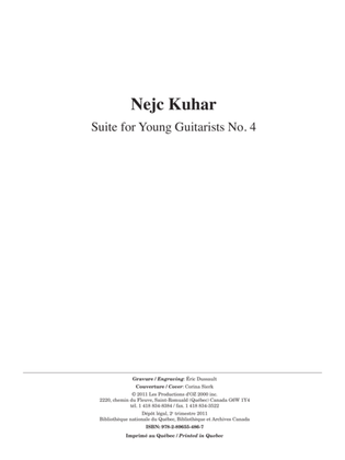 Book cover for Suite for Young Guitarists No. 4