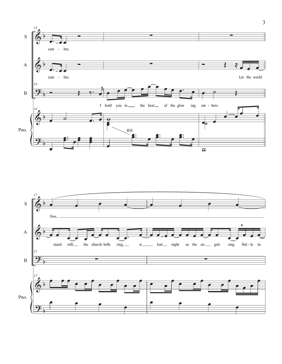 Hallelujah 3-Part scores gallery preview page 3