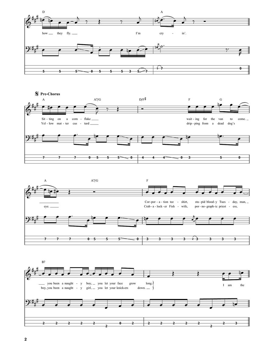 I Am The Walrus Acoustic Guitar scores gallery preview page 2