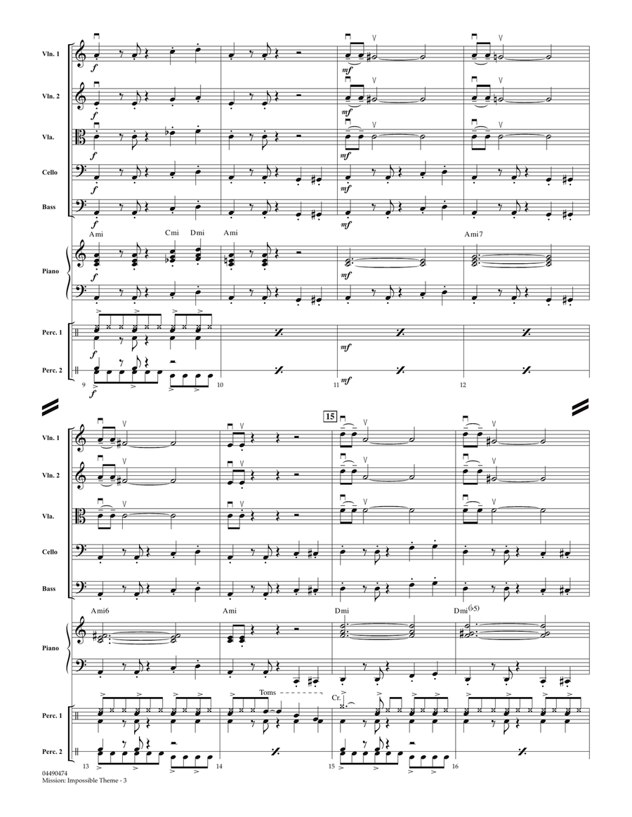 Mission: Impossible Theme - Full Score Orchestra scores gallery preview page 3